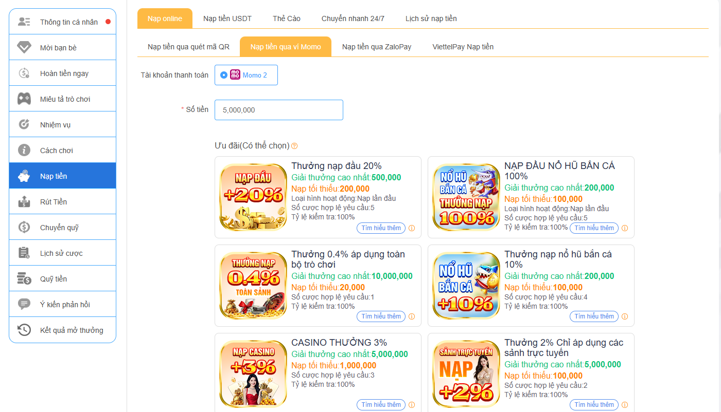 AU88 – LINK TRANG CHỦ AU.COM UY TÍN XANH CHÍN NHẤT 2026 28 Quy trình nạp tiền vào nhà cái Au88
